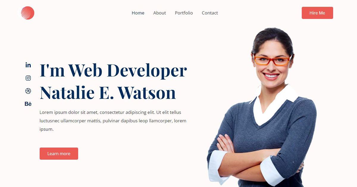 Astra + creative portfolio template