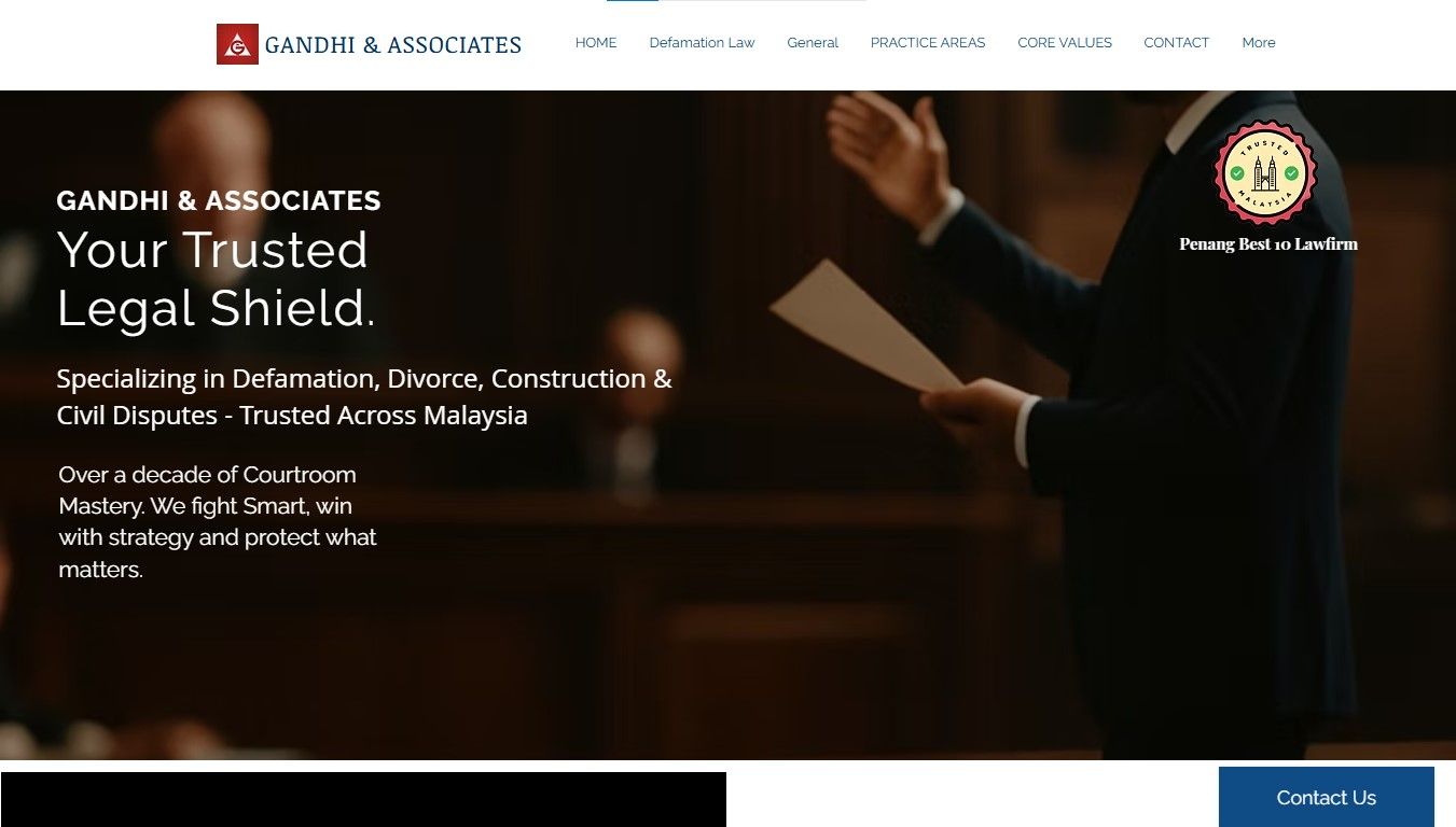 Gandhi & Associates – One of the top bankruptcy lawyers in Penang.
