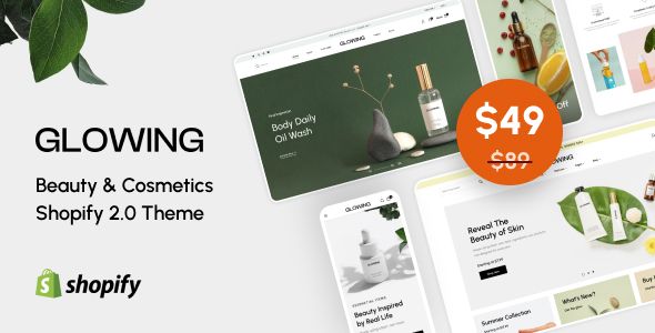 Glowing woocommerce beauty theme
