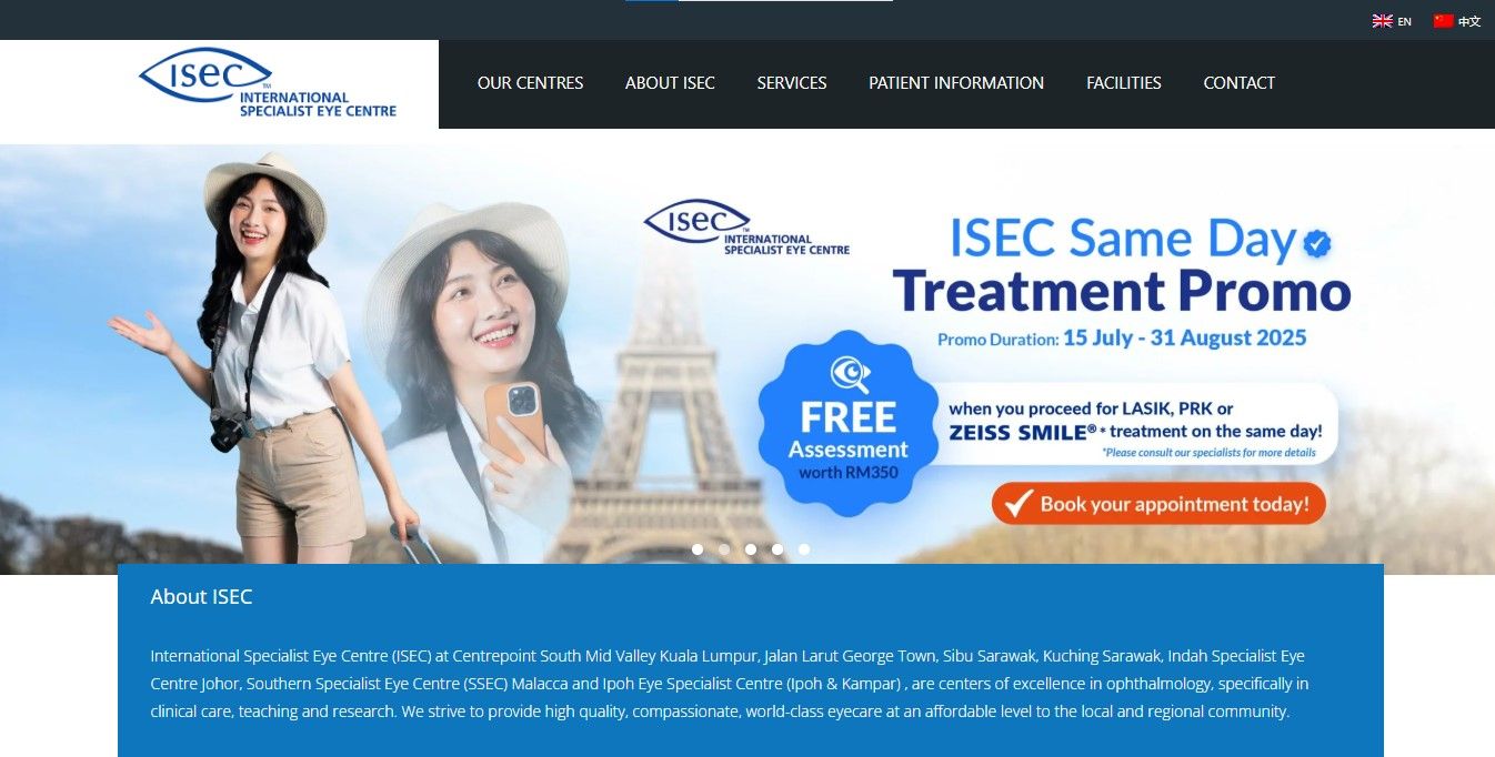 International Specialist Eye Centre – One of the best eye specialists in Penang.