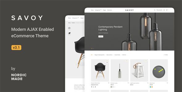 Savoy minimalist AJAX WooCommerce theme