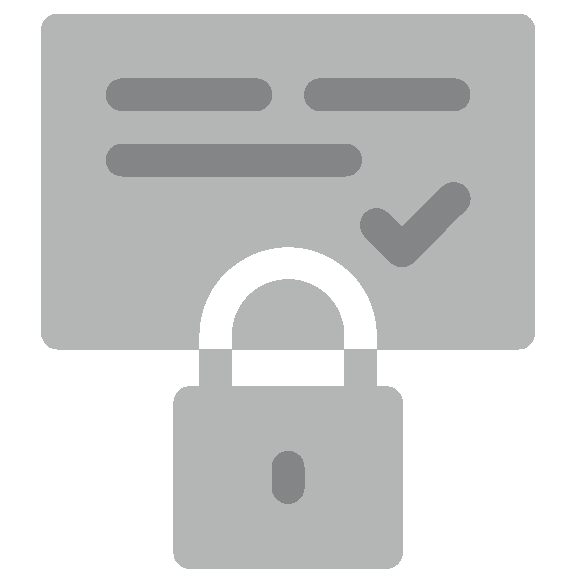 Computer monitor with a padlock, symbolizing secure access or protected content on screen.