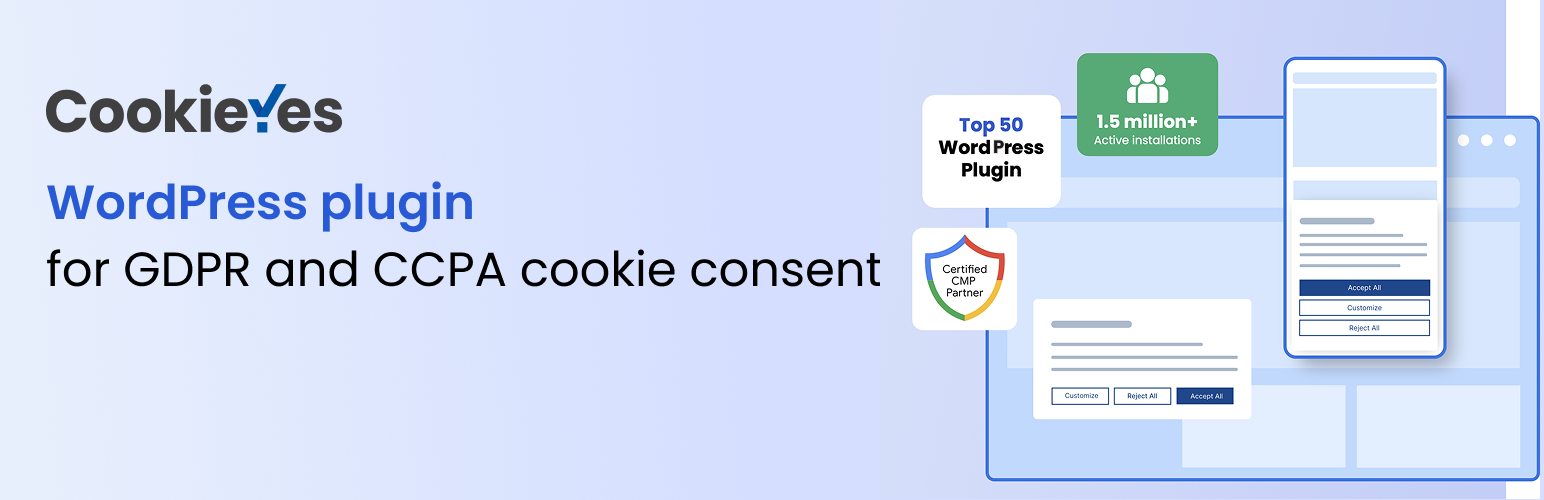 image - Local Branding, Web Design & Digital Marketing Agency Hero banner for CookieYes WordPress plugin offering GDPR and CCPA cookie consent.